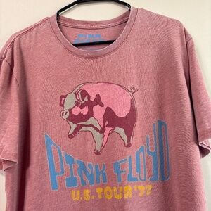 Lucky Brand Pink Floyd Pig Graphic Tee in Dusty Rose and Blue